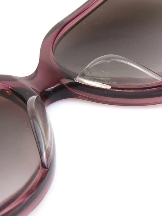 Auth PRADA Sunglasses Purple Plastic/Silvertone main image 12